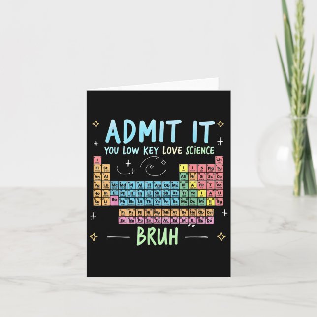 Erkänn att vetenskapsläraren vid låg Nyckel Kärlek Kort (Framsida)