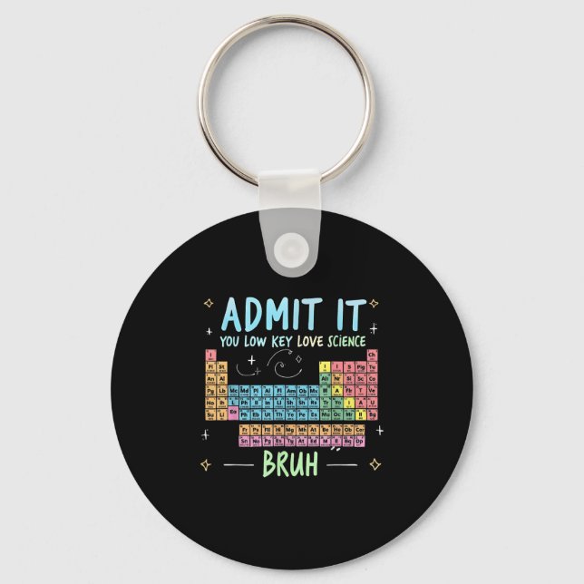 Erkänn att vetenskapsläraren vid låg Nyckel Kärlek Nyckelring (Framsida)