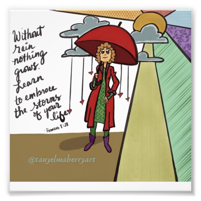 Erkänn regnet fototryck (Framsidan)