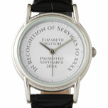 Erkännande av bevakningstjänster armbandsur<br><div class="desc">Tittar ni något unikt för ge som en gåva till någon som ett erkännande av en enastående prestation? En klocka för att hedra minnet av någon genom att erkänna tjänster till något speciellt. Anpassa till att inkludera namn, skälet till tilldelningen och även presentationsdatumet. Ett unikt minne av en speciell prestation....</div>