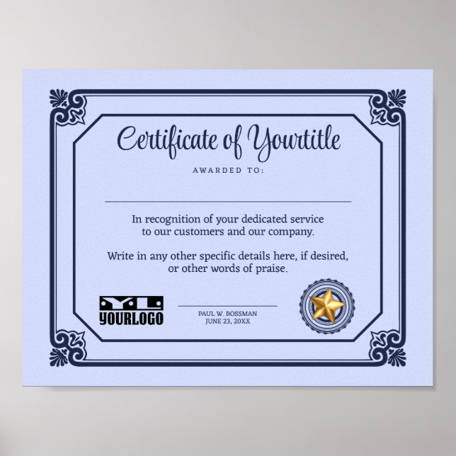 Erkännande av student för frivilligarbetare vid Un Poster (Framsidan)