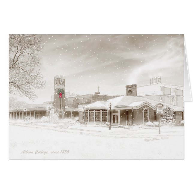 Erkännandear & vetenskapskomplex, Albion högskola Hälsningskort (Framsidan Horizontal)