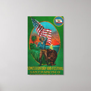Erkännandedagannonsering, statlig festival canvastryck