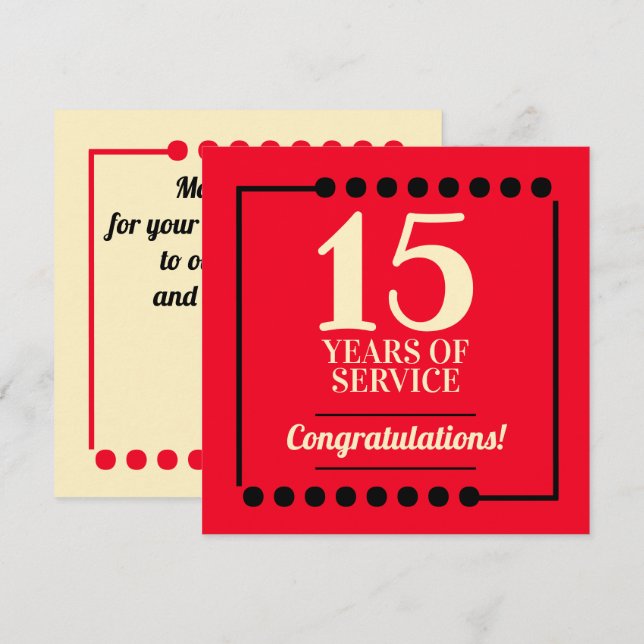 Erkännandepris för medarbetarårsdag i milstolpe inbjudningar (Fram/baksida)