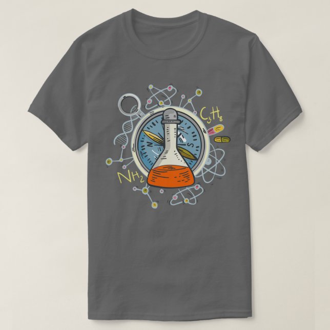 Erlenmeyer Flask Test Tube Chemistry Science T Shirt (Design framsida)