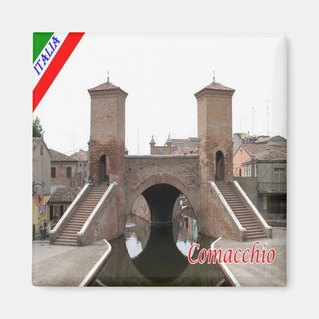 ERM003 COMACCHIO - Emilia Romagna Italien - Fridge Magnet (Framsidan)