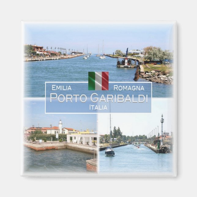 ERM004 PORTO GARIBALDI, Sea View, Italien, Fridge Magnet (Framsidan)