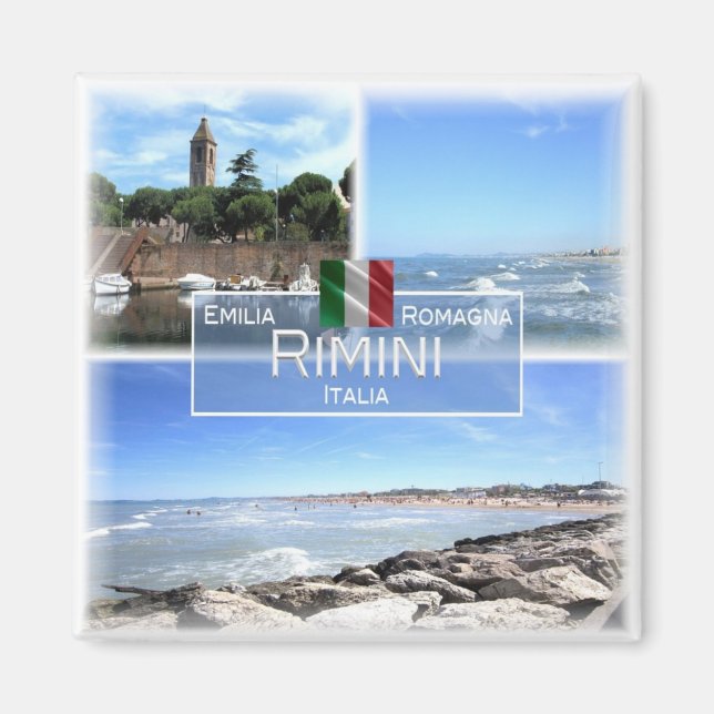 ERM031 RIMINI, Emilia Romagna, Italien, Fridge Magnet (Framsidan)