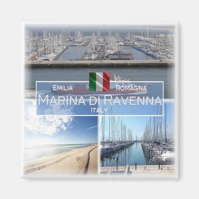 ERM032 MARINA DI RAVENNA, Italien, Fridge Magnet (Framsidan)
