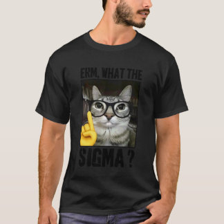 Erm, Vad är Sigma Katt Meme Rolig Katt som bär Sol T Shirt