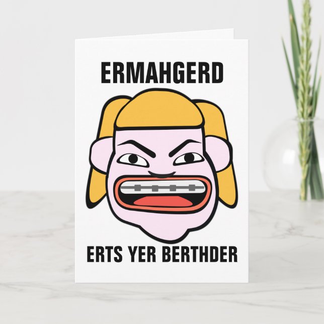 Ermahgerd Herper Berthder Kort (Framsida)