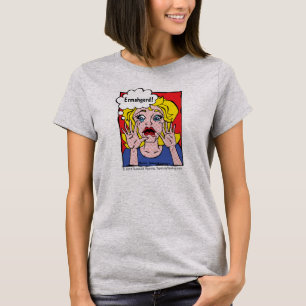 Ermahgerd! Pop Art/Tecknad Bok Blonde Girl T-shirt