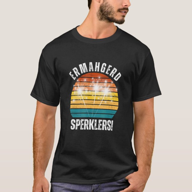 Ermahgerd Sperklers Apparel T Shirt (Framsida)