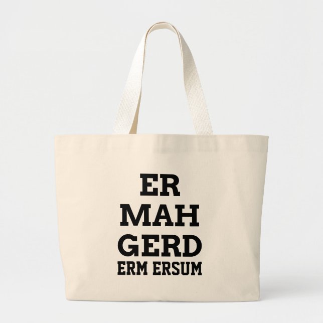 Ermahgerd Tote Bag Jumbo Tygkasse (Framsidan)
