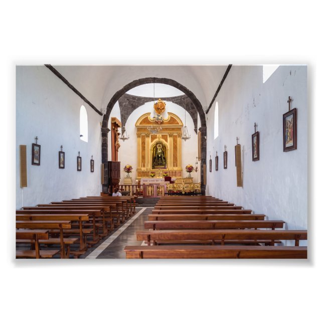 Ermita de los Dolores Interior, Lanzarote Fototryck (Framsidan)