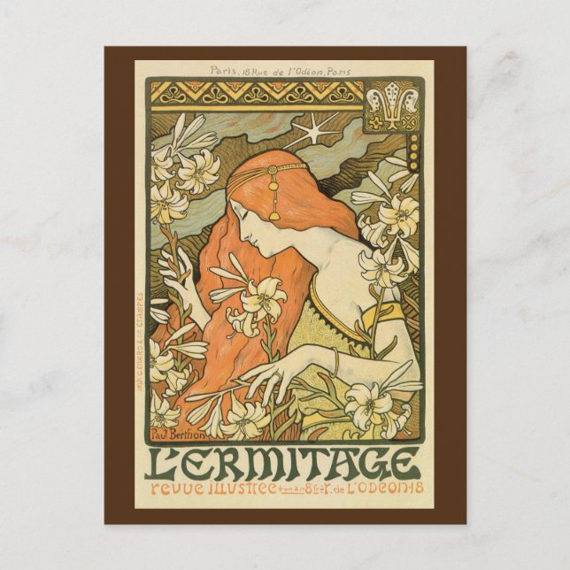 Ermitage Art nouveau tidskrift Vykort (Framsida)