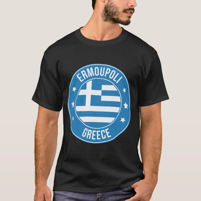 Ermoupoli, Greklands Stad T Shirt (Framsida)
