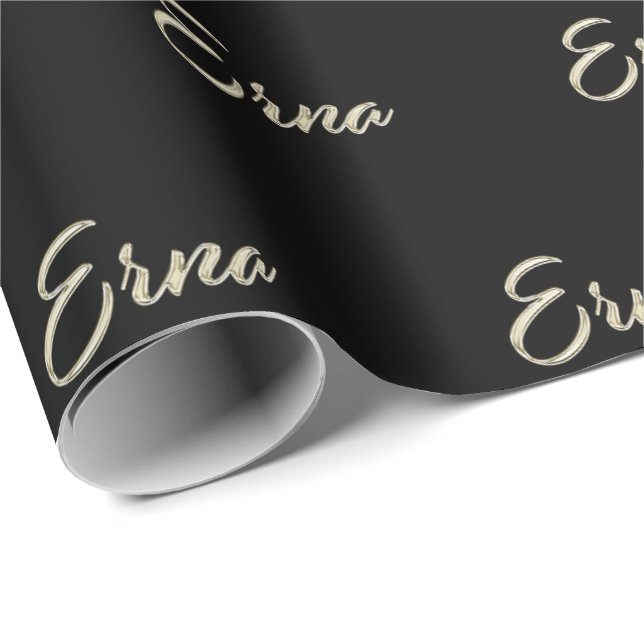 Erna white gold Handwriting Geschenkpapier Presentpapper (Rullad Hörn)
