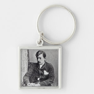 Ernest Dowson Fyrkantig Silverfärgad Nyckelring