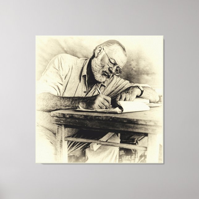 Ernest Hemingway i Kenya Canvastryck (Framsida)