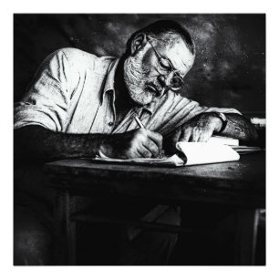 Ernest Hemingway i Kenya Fototryck