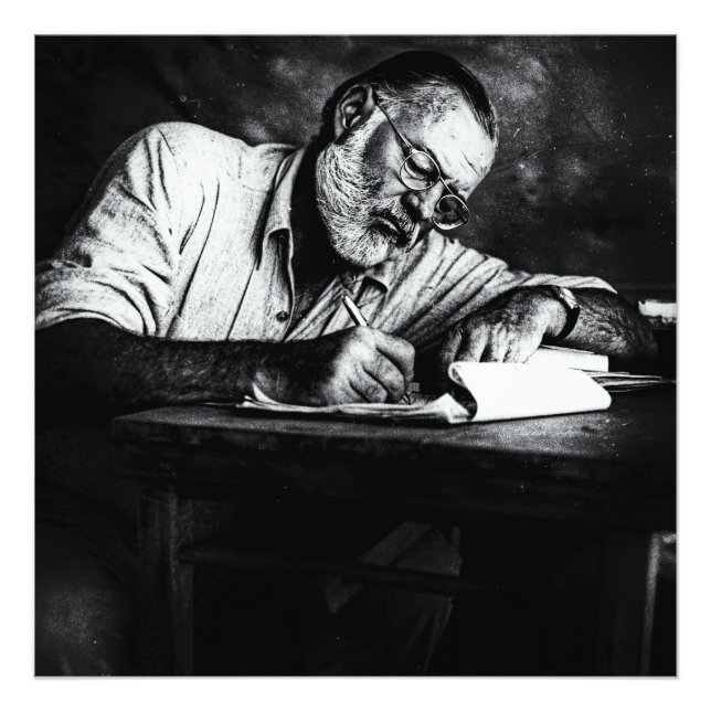 Ernest Hemingway i Kenya Fototryck (Framsidan)