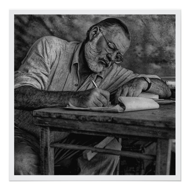 Ernest Hemingway i Kenya Fototryck (Framsidan)
