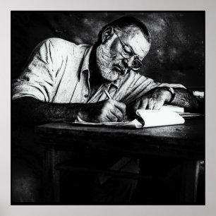 Ernest Hemingway i Kenya Poster