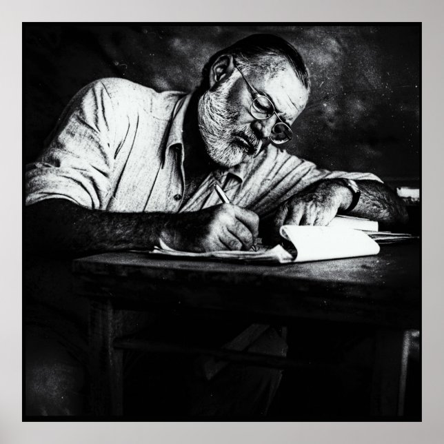 Ernest Hemingway i Kenya Poster (Framsidan)