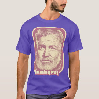 Ernest Hemingway Retro Aesthetic Fläkt Art Gift T Shirt