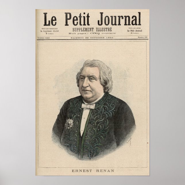 Ernest Renan Poster (Framsidan)