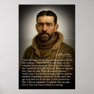 Ernest Shackleton - Heroic Antarktis Explorer Poster