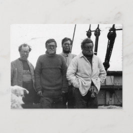 Ernest Shackleton och Crew Nimrod Antarktis Vykort