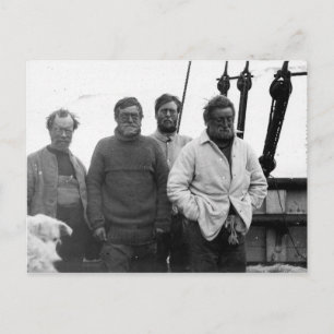 Ernest Shackleton och Crew Nimrod Antarktis Vykort