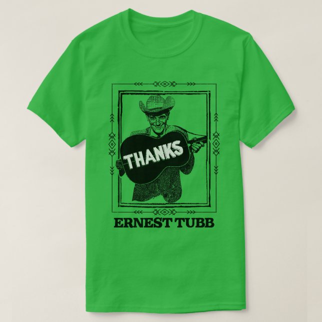 Ernest Tubb Retro Fläkt Design Stil T Shirt (Design framsida)