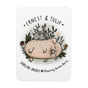 Ernest & Tulip Maganet - Juggling Daisy Magnet