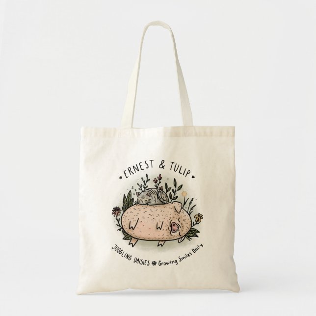 Ernest & Tulip - Shopping Tote Tygkasse (Framsidan)
