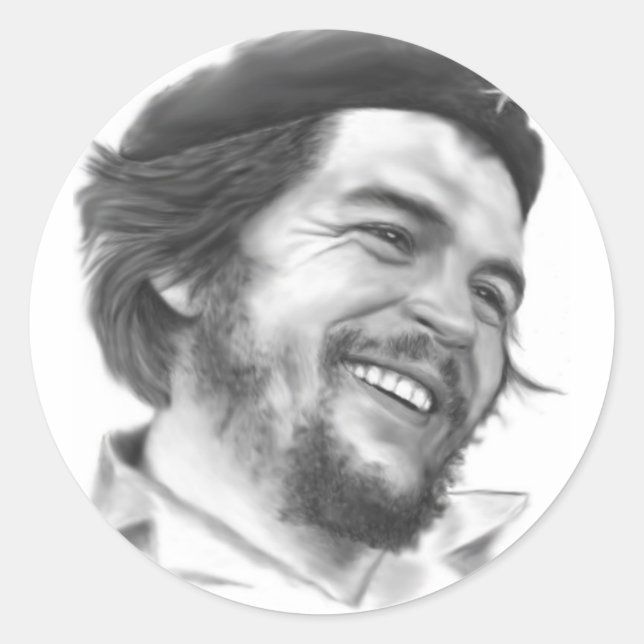 Ernesto "Che" Guevara Stickers Runt Klistermärke (Framsida)