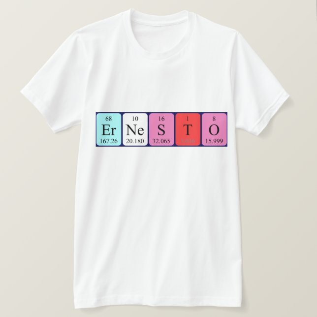 Ernesto Periodisk bord namn-skjorta T Shirt (Design framsida)