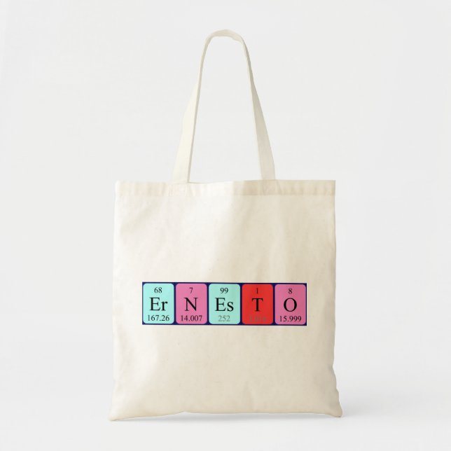 Ernesto Periodisk bord namn tote bag Tygkasse (Framsidan)