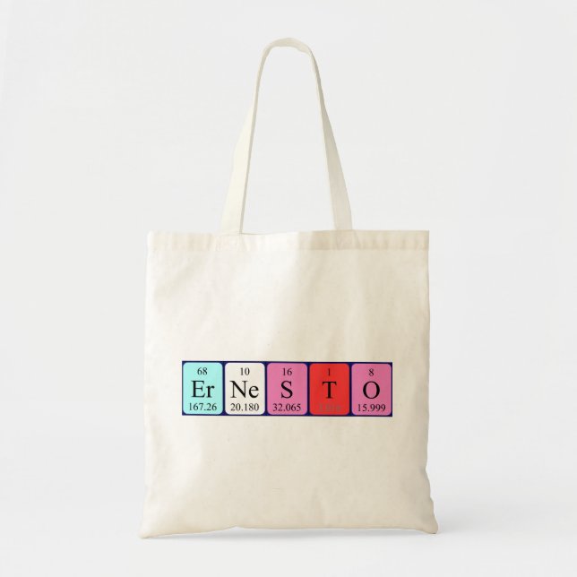Ernesto Periodisk bord namn tote bag Tygkasse (Framsidan)