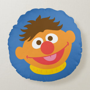 Ernie Ansikte Rund Kudde