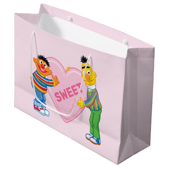 Ernie & Bert Big Valentines hjärta (Framsidan Vinklad)
