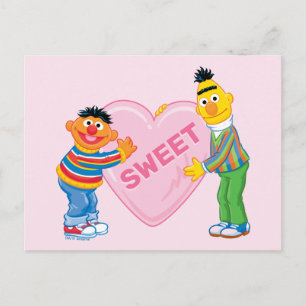 Ernie & Bert Stort Alla Hjärtans Hjärtat Vykort