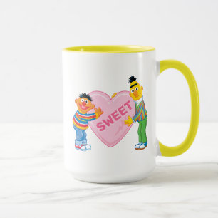 Ernie & Bert Stort hjärta på Alla hjärtans dag Mugg