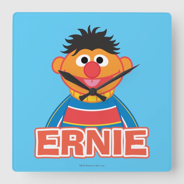 Ernie Classic Stil Fyrkantig Klocka (Framsida)