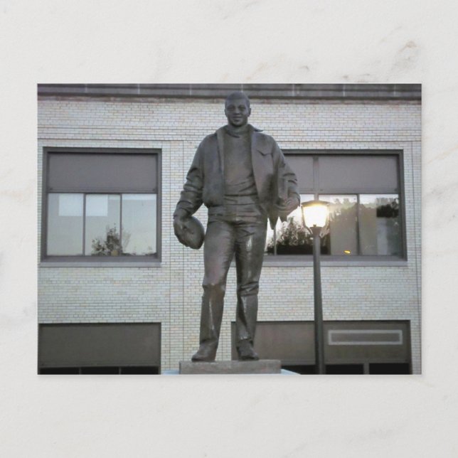 Ernie Davis Memorial Statue in Elmira, NY Vykort (Framsida)
