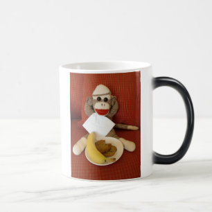 Ernie den Morphing muggen för sock monkey Magisk Mugg