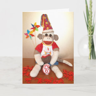 Ernie, födelsedagskortet Sock monkey 6e Kort