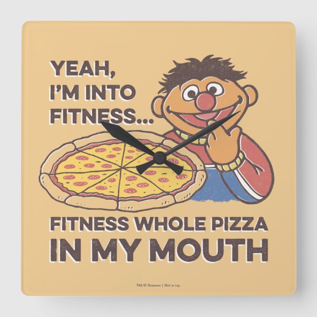 Ernie, jag är i Fitness Fyrkantig Klocka (Framsida)